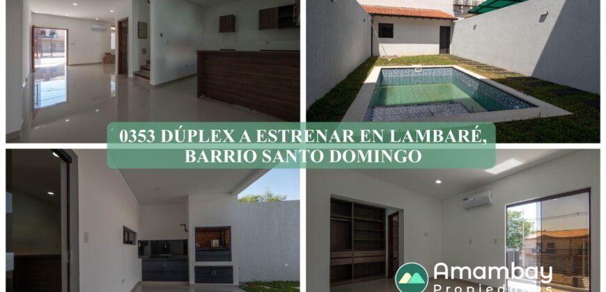 0353 DÚPLEX A ESTRENAR EN LAMBARÉ, BARRIO SANTO DOMINGO