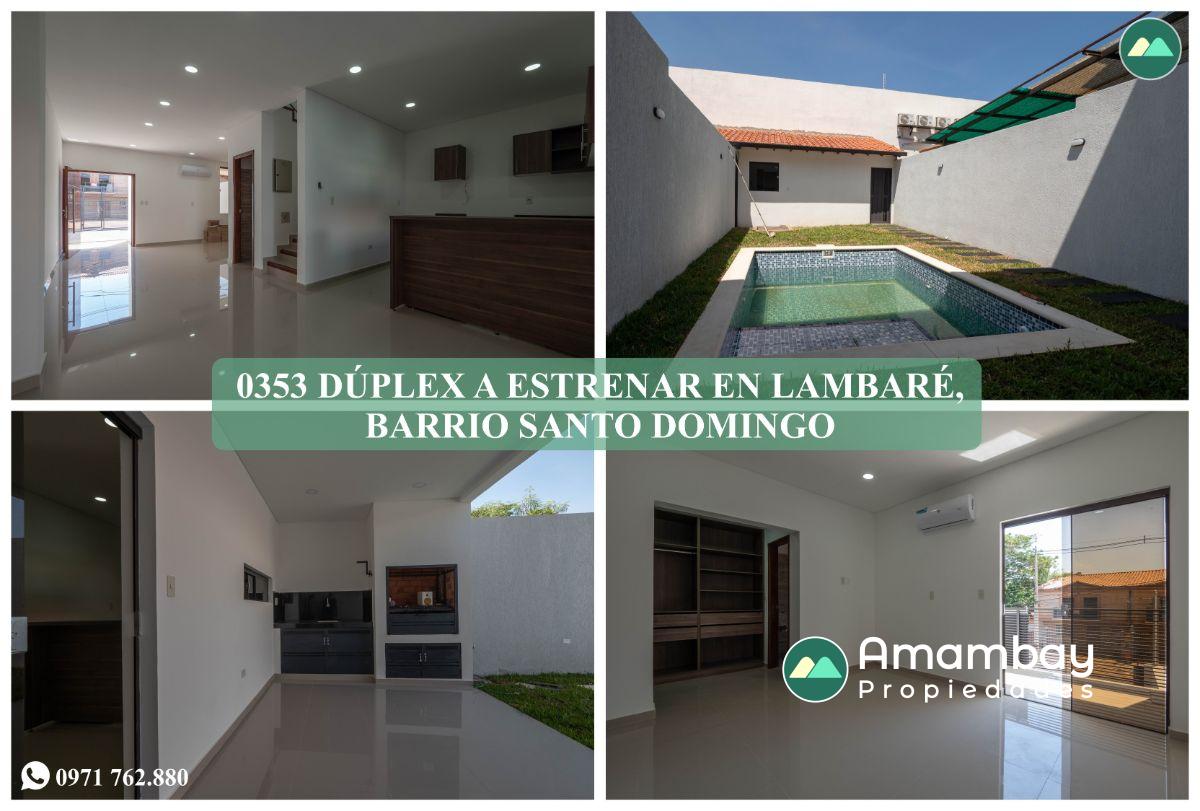 0353 DÚPLEX A ESTRENAR EN LAMBARÉ, BARRIO SANTO DOMINGO