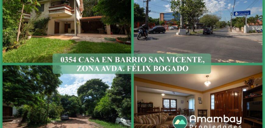 0354 CASA EN ASUNCIÓN, BARRIO SAN VICENTE