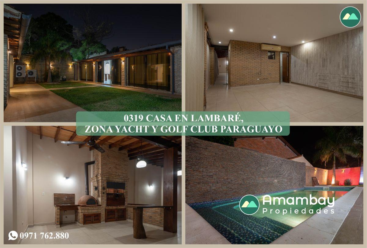 0319 CASA EN LAMBARÉ, ZONA YACHT Y GOLF CLUB PYO.
