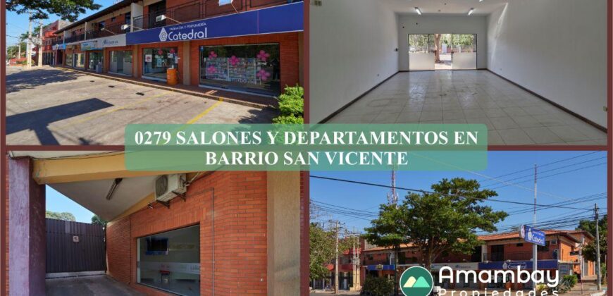 0279 DEPARTAMENTOS Y SALONES EN ASUNCIÓN, BARRIO SAN VICENTE