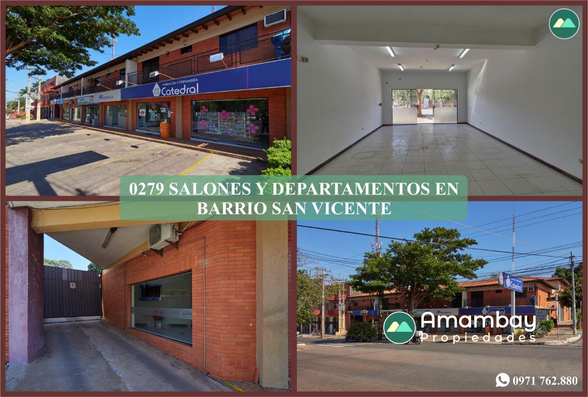 0279 DEPARTAMENTOS Y SALONES EN ASUNCIÓN, BARRIO SAN VICENTE