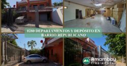 0280 DEPARTAMENTOS Y DEPÓSITO EN ASUNCIÓN, BARRIO REPUBLICANO