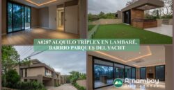 A0287 ALQUILO TRIPLEX EN LAMBARÉ, BARRIO PARQUES DEL YACHT
