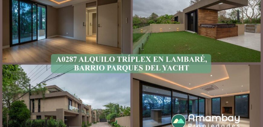 A0287 ALQUILO TRIPLEX EN LAMBARÉ, BARRIO PARQUES DEL YACHT