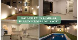 0160 DUPLEX EN LAMBARÉ, BARRIO PARQUES DEL YACHT