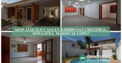 A0269 ALQUILO CASA EN BARRIO SAN CRISTOBAL, ZONA AVDA. MARISCAL LÓPEZ
