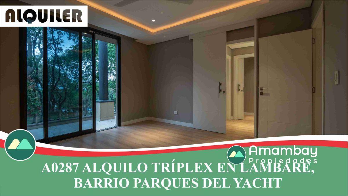 A0287 ALQUILO TRIPLEX EN LAMBARÉ, BARRIO PARQUES DEL YACHT