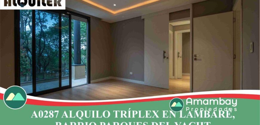 A0287 ALQUILO TRIPLEX EN LAMBARÉ, BARRIO PARQUES DEL YACHT