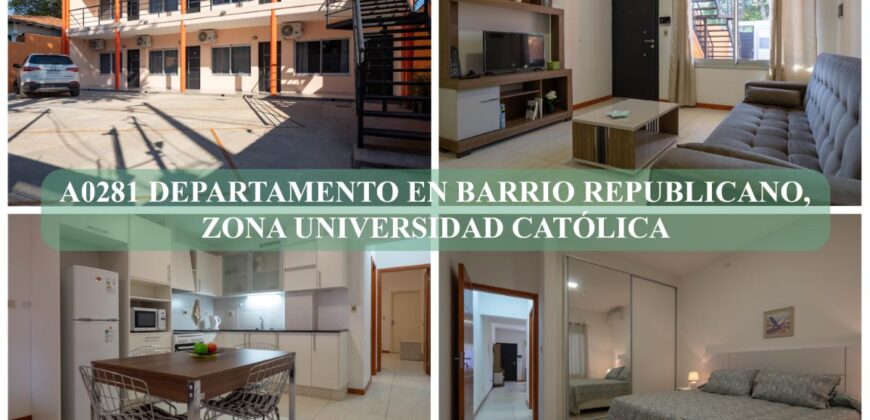 A0281 ALQUILO DEPARTAMENTO EN ASUNCIÓN, BARRIO REPUBLICANO