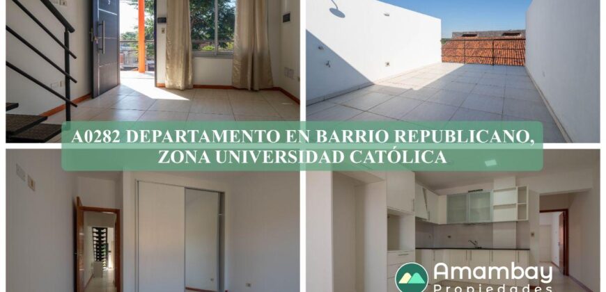 A0282 ALQUILO DEPARTAMENTO EN ASUNCIÓN, BARRIO REPUBLICANO
