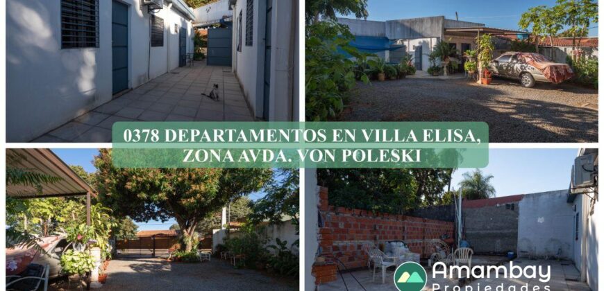 0378 DEPARTAMENTOS EN VILLA ELISA, ZONA AVDA. VON POLESKI