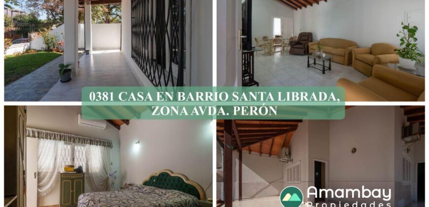 0381 CASA EN BARRIO SANTA LIBRADA, ZONA AVDA. PERÓN
