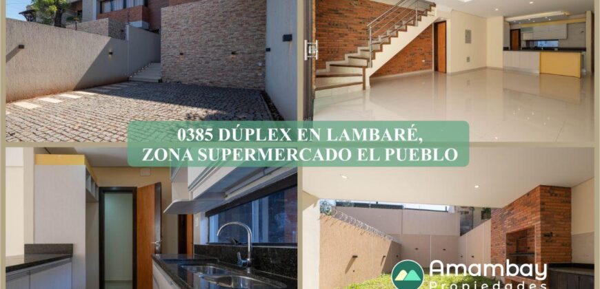 0385 DÚPLEX A ESTRENAR EN LAMBARÉ, ZONA SUPERMERCADO EL PUEBLO