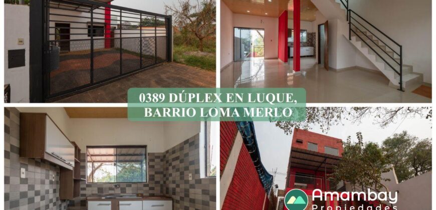 0389 DÚPLEX EN LUQUE, BARRIO LOMA MERLO