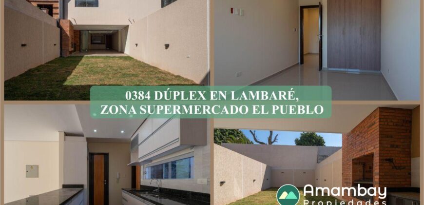0384 DÚPLEX EN LAMBARÉ, BARRIO SANTA LUISA