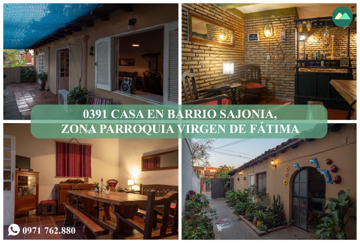 0391 CASA EN BARRIO SAJONIA, ZONA PARROQUIA VIRGEN DE FÁTIMA