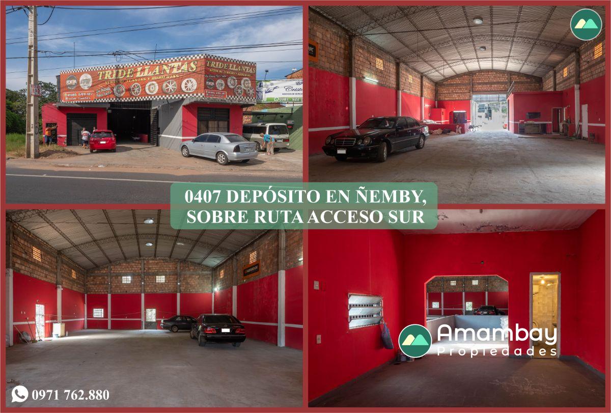 0407 DEPÓSITO EN ÑEMBY SOBRE ACCESO SUR, BARRIO PA´I ÑU
