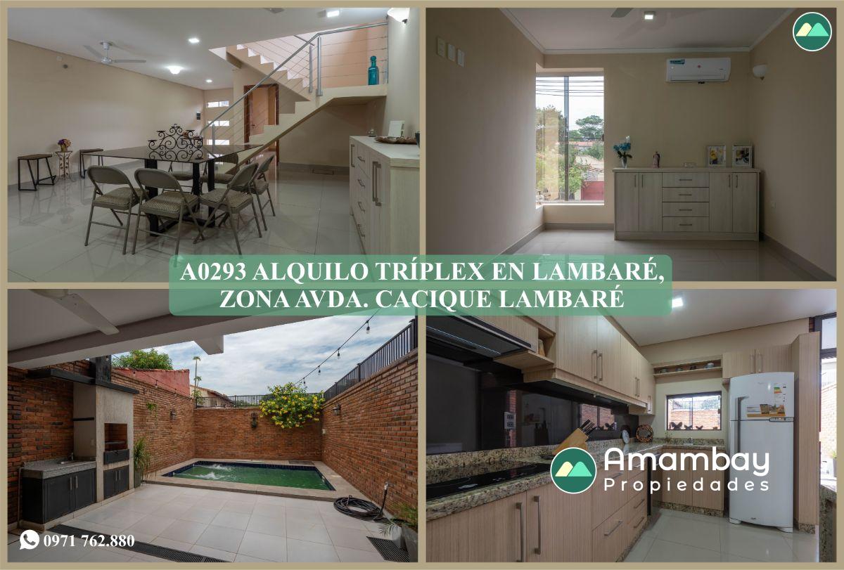 A0293 ALQUILO TRÍPLEX EN LAMBARÉ, ZONA AVDA. CACIQUE LAMBARÉ