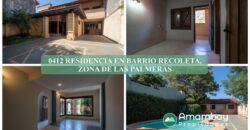 0412 RESIDENCIA EN BARRIO RECOLETA, ZONA DE LAS PALMERAS