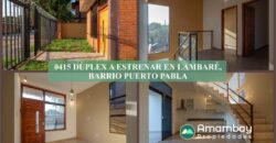 0415 DÚPLEX A ESTRENAR EN LAMBARÉ, BARRIO PUERTO PABLA