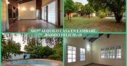 A0297 ALQUILO CASA EN LAMBARÉ, BARRIO FELICIDAD