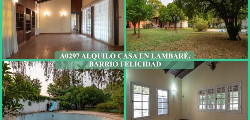 A0297 ALQUILO CASA EN LAMBARÉ, BARRIO FELICIDAD