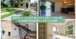 A0150 ALQUILO DÚPLEX EN LAMBARE, BARRIO PARQUES DEL YACHT