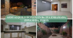 A0205 ALQUILO DUPLEX EN Bo. ITÁ ENRAMADA, ZONA AVDA. PERÓN
