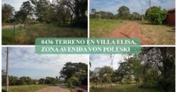 0436 TERRENO EN VILLA ELISA, ZONA AVDA. VON POLESKI