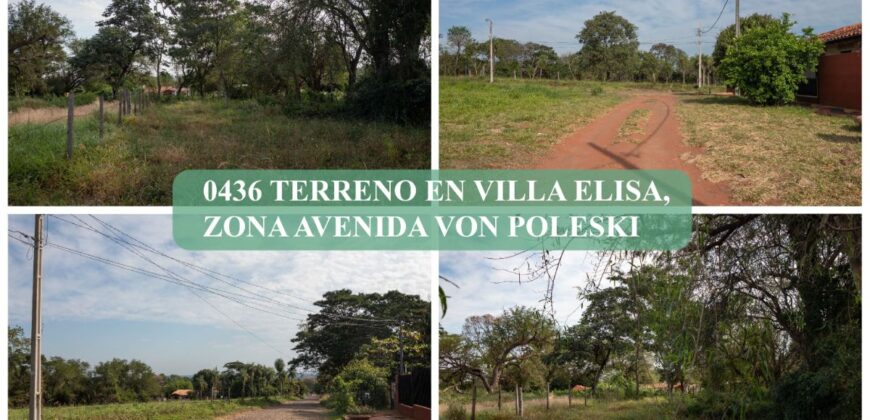 0436 TERRENO EN VILLA ELISA, ZONA AVDA. VON POLESKI