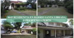 0643 RESIDENCIA EN BARRIO SANTA LIBRADA, SOBRE AVENIDA PERÓN