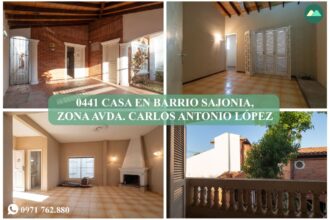 0441 CASA EN BARRIO SAJONIA, ZONA AVDA. CARLOS ANTONIO LÓPEZ