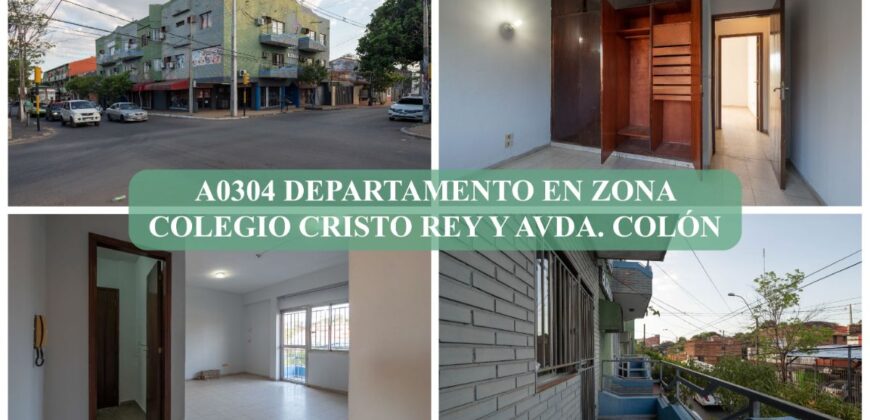 A0304 ALQUILO DEPARTAMENTO EN ZONA COLEGIO CRISTO REY Y AVDA. COLÓN