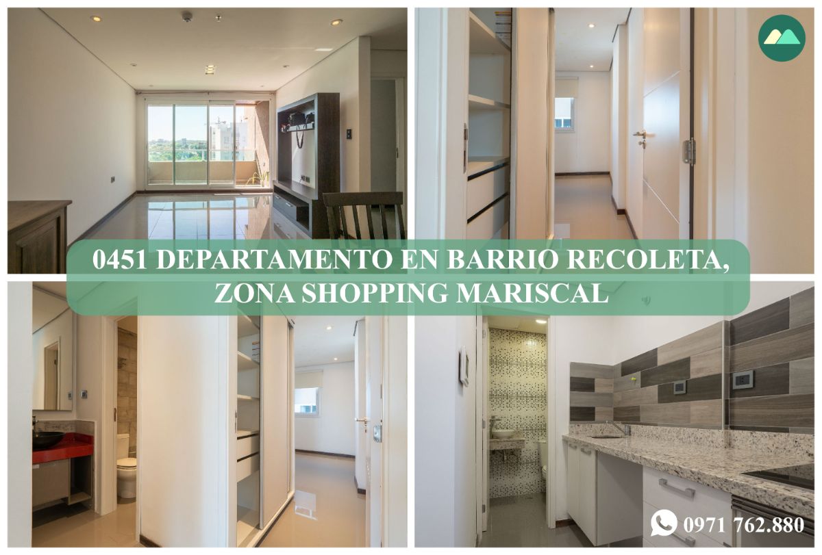 0451 DEPARTAMENTO EN BARRIO RECOLETA, ZONA SHOPPING MARISCAL