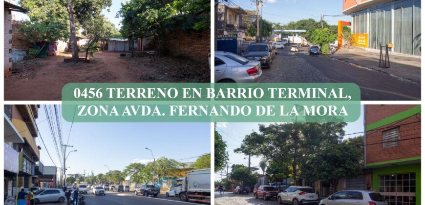 0456 TERRENO EN BARRIO TERMINAL, ZONA AVDA. FERNANDO DE LA MORA
