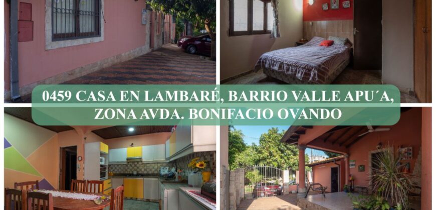 0459 CASA EN LAMBARÉ, BARRIO VALLE APU´A