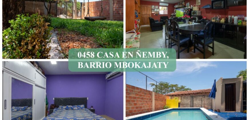 0458 CASA EN ÑEMBY, BARRIO MBOKAJATY