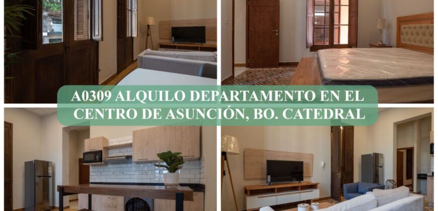 A0309 ALQUILO DEPARTAMENTO EN EL CENTRO DE ASUNCIÓN, BARRIO CATEDRAL