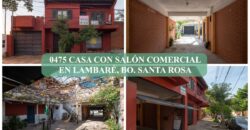 0475 CASA CON SALÓN COMERCIAL EN LAMBARÉ, BARRIO SANTA ROSA