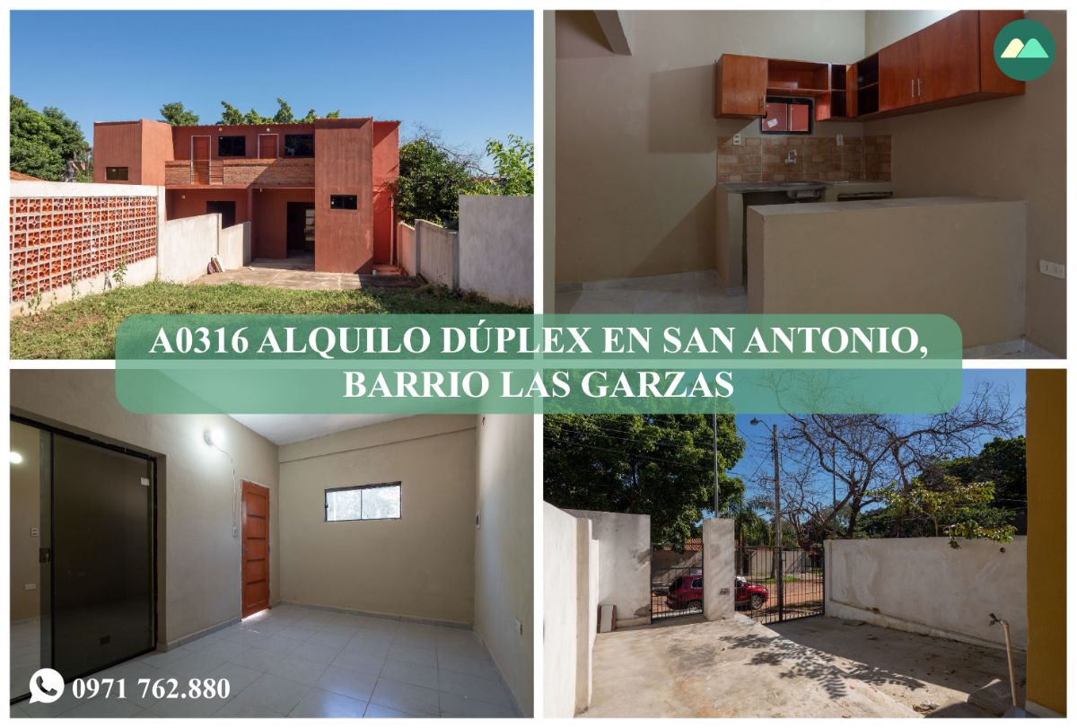 A0316 ALQUILO DÚPLEX EN SAN ANTONIO, BARRIO LAS GARZAS