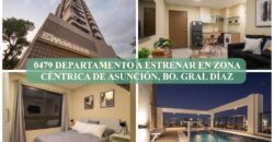 0479 DEPARTAMENTO A ESTRENAR EN ZONA CÉNTRICA DE ASUNCIÓN, Bo. GENERAL DÍAZ