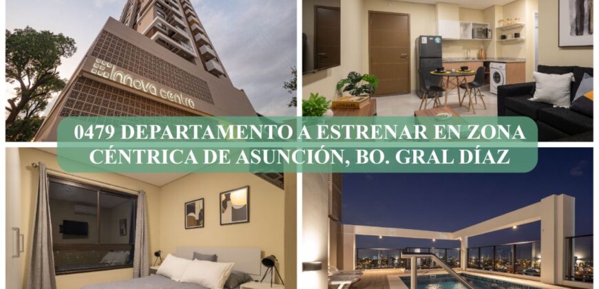0479 DEPARTAMENTO A ESTRENAR EN ZONA CÉNTRICA DE ASUNCIÓN, Bo. GENERAL DÍAZ