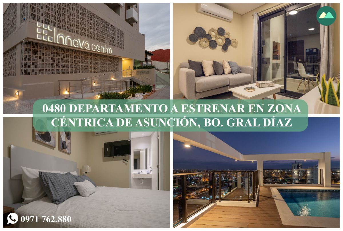 0480 DEPARTAMENTO A ESTRENAR EN ZONA CÉNTRICA DE ASUNCIÓN, Bo. GENERAL DÍAZ