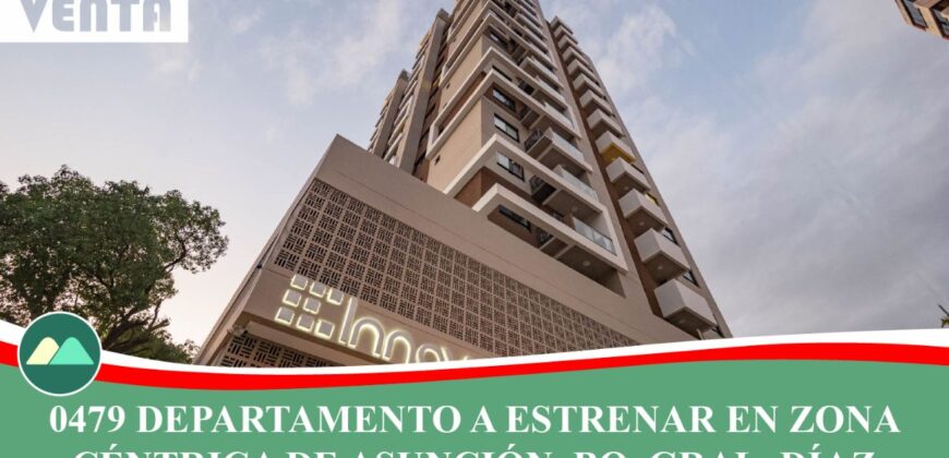 0479 DEPARTAMENTO A ESTRENAR EN ZONA CÉNTRICA DE ASUNCIÓN, Bo. GENERAL DÍAZ