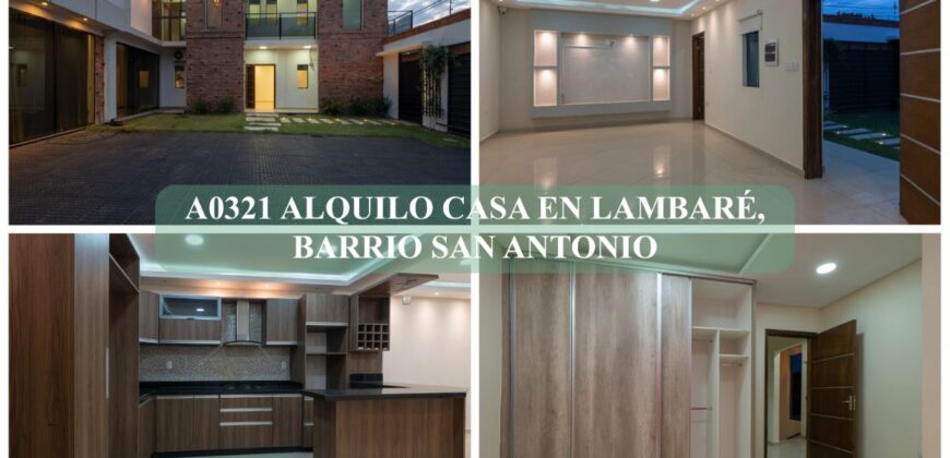 A0321 ALQUILO CASA EN LAMBARÉ, BARRIO SAN ANTONIO