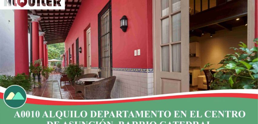 A0010 ALQUILO DEPARTAMENTO AMOBLADO EN EL CENTRO DE ASUNCIÓN, BARRIO CATEDRAL