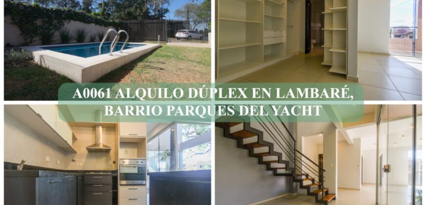 A0061 ALQUILO DÚPLEX EN LAMBARE, BARRIO PARQUES DEL YACHT