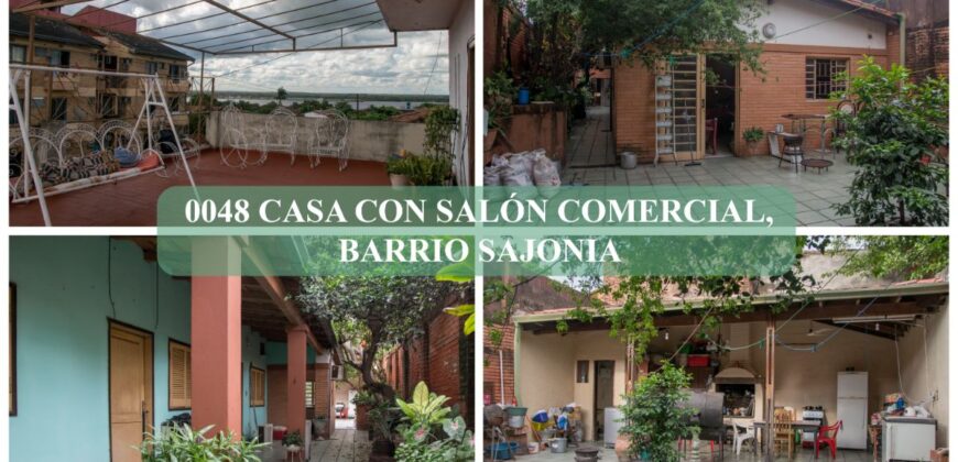 0048 CASA CON SALÓN COMERCIAL, BARRIO SAJONIA