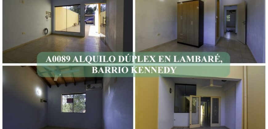 A0089 ALQUILO DÚPLEX EN LAMBARE, BARRIO KENNEDY